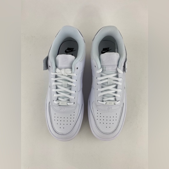 Nike Air Force 1 Shadow Triple White Women's Sneakers Shoes CI0919-100 - Picture 11 of 12